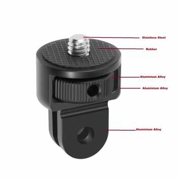 Gambar produk ELBOKERO Mini Mount Tripod Adaptor 360 Swivel 1/4 Screw GoPro Insta360 - KF45