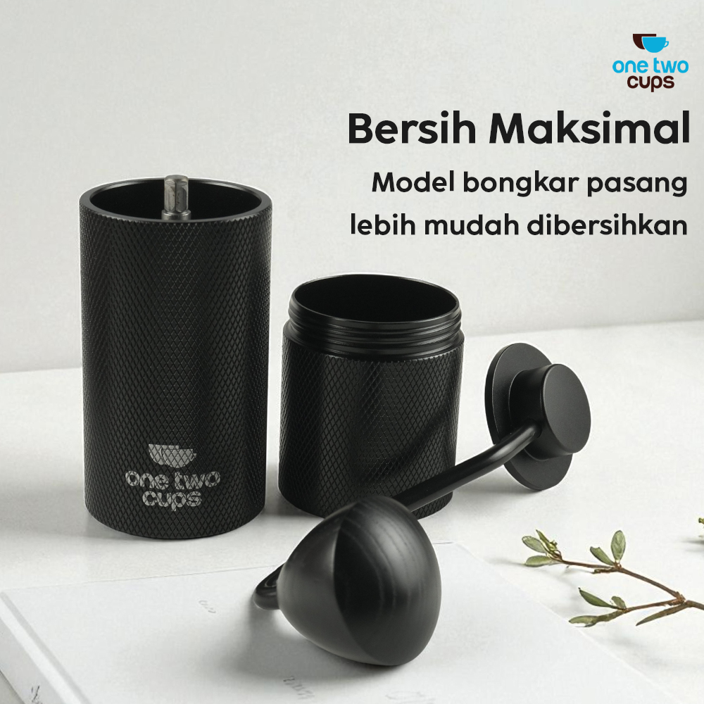 Gambar produk One Two Cups Alat Penggiling Kopi Manual Coffee Grinder Adjustable - JN60