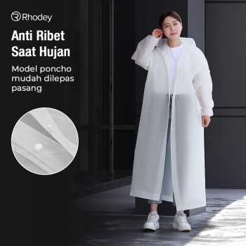 Gambar produk Rhodey Jas Hujan Portable Raincoat Poncho EVA All Size with Hood - TY876
