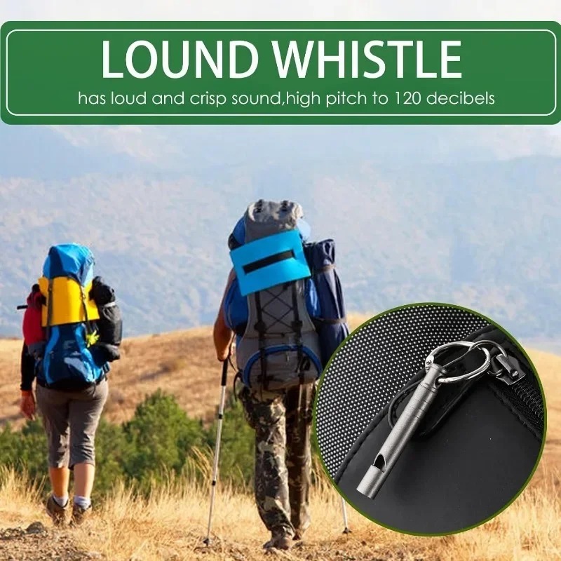Gambar produk Jelembar Peluit Darurat Survival Outdoor Titanium Whistle - INU170