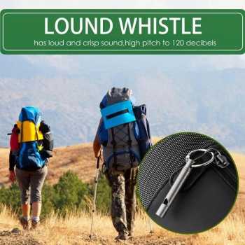 Gambar produk Jelembar Peluit Darurat Survival Outdoor Titanium Whistle - INU170