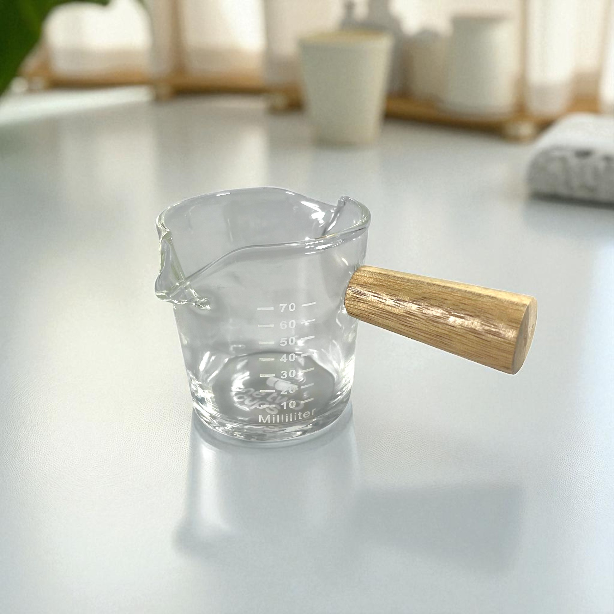 Gambar produk One Two Cups Gelas Milk Jug Pitcher Espresso Double Mouth 70ml - S08