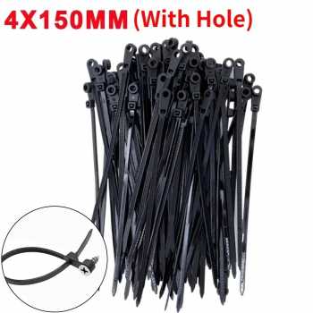 Gambar produk ZIO Kabel Ties Zip Screw Hole Cable Organizer Reusable 4x150mm 100 PCS - Z150