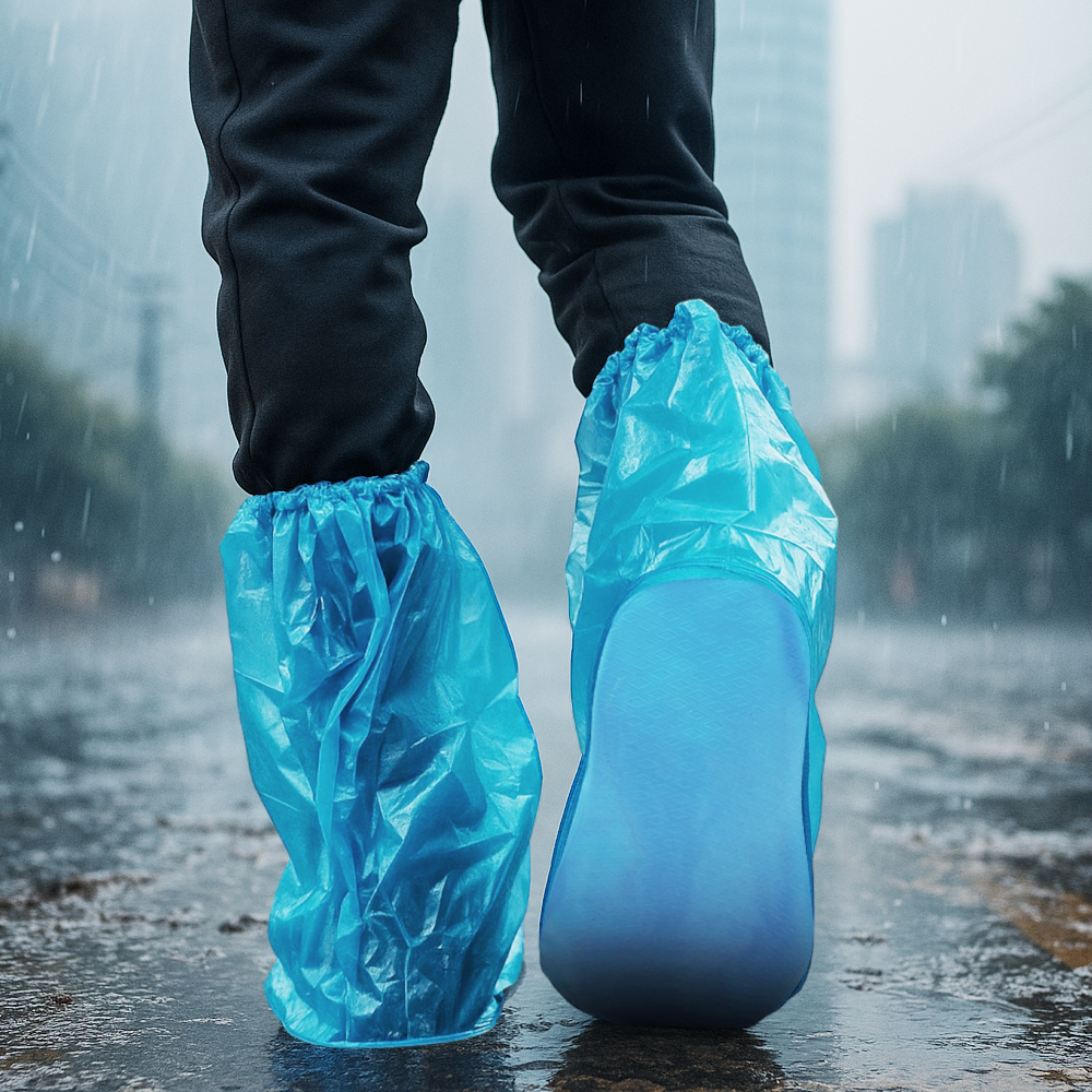 Gambar produk SAFEBET Jas Hujan Sepatu Anti Air Shoes Cover PVC Non Slip M 37-39 - YXT01
