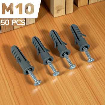Gambar produk Taffware Expansion Screw Pipe Nylon Wall Anchors Packed Tube with Nail M10