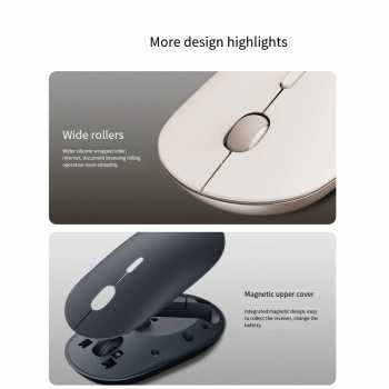 Gambar produk Xiaomi Mouse Wireless Dual Mode Bluetooth 2.4GHz 2400 DPI Silent Click - XMBXSB01YM