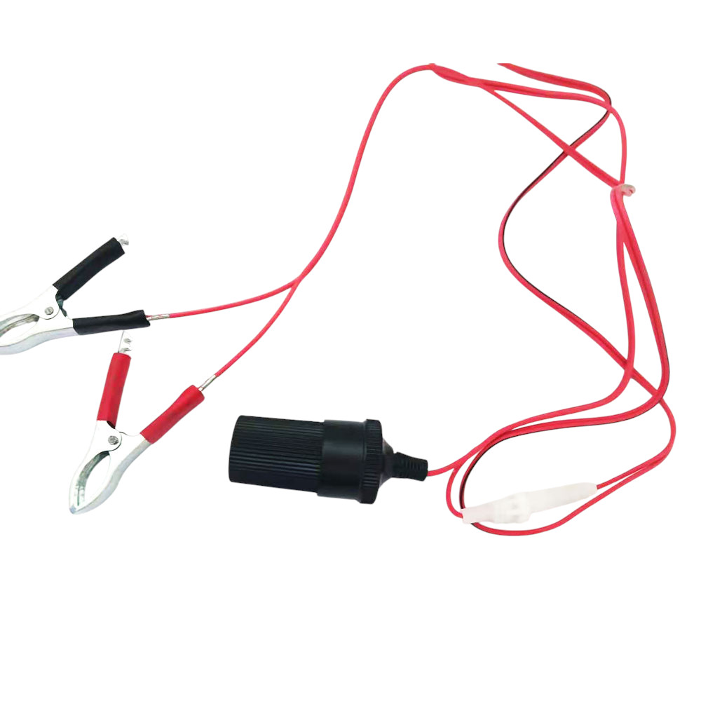 Gambar produk HYK DIY Terminal Clip On Aki Mobil Cigarette Plug 12V 1.5M - A3381