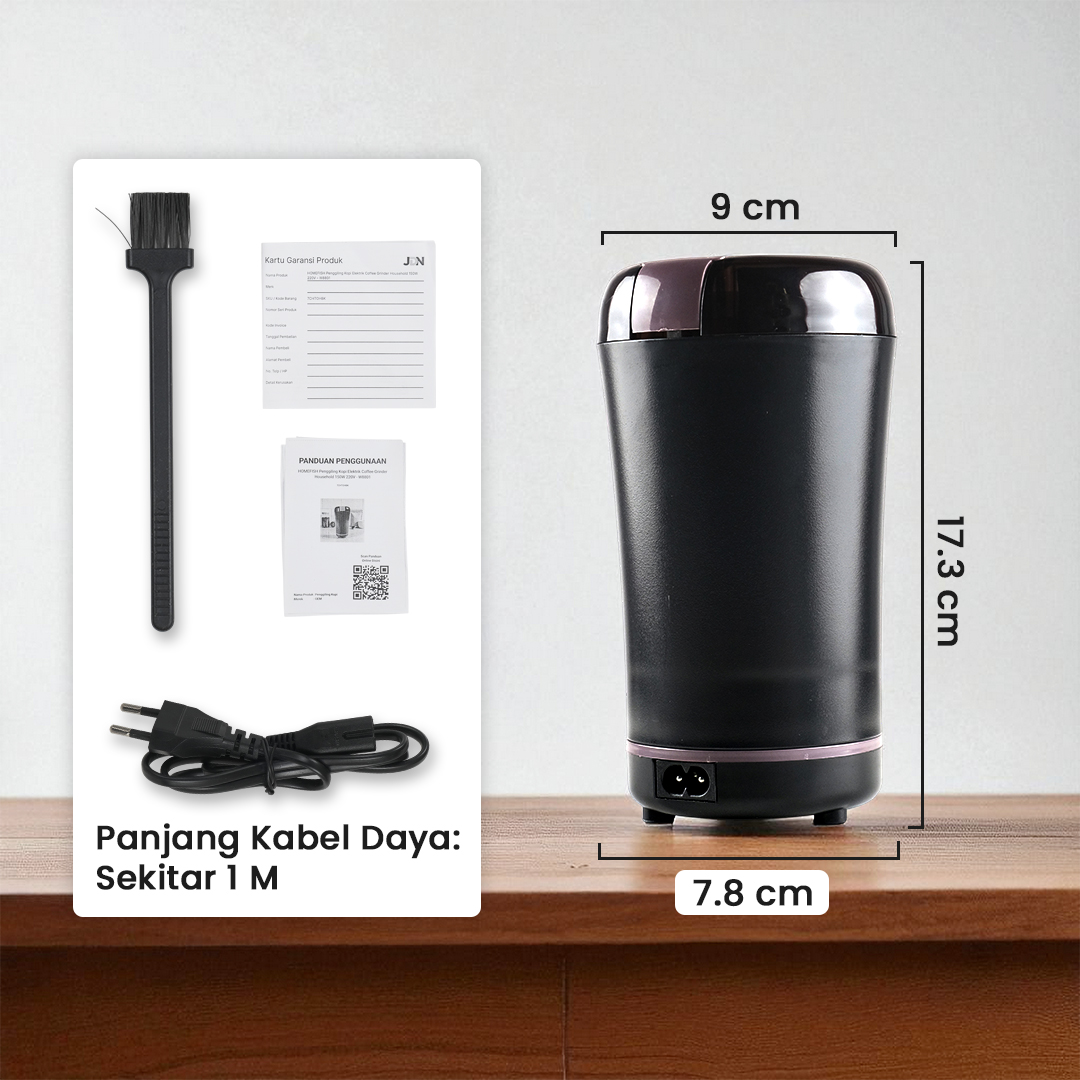 Gambar produk HOMEFISH Penggiling Kopi Elektrik Coffee Grinder Household 150W 220V - W8801