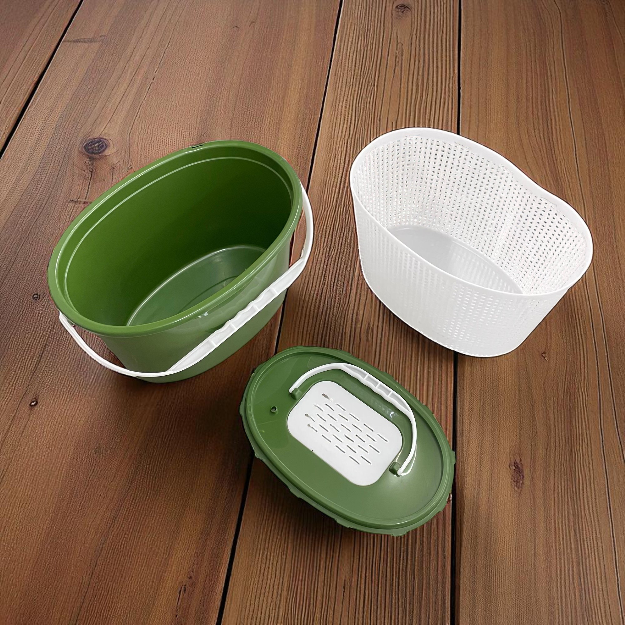 Gambar produk CRK Ember Mancing Ikan Double Layer Hard Shell Fish Bucket 10L - C-10