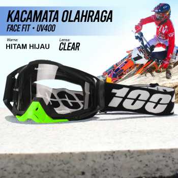 TaffSPORT Kacamata Helm Motor Goggles UV400 Protection Windproof - UV400