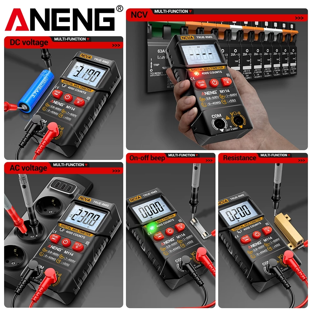 Gambar produk ANENG Digital Multimeter Mini Voltage Tester True RMS - M114