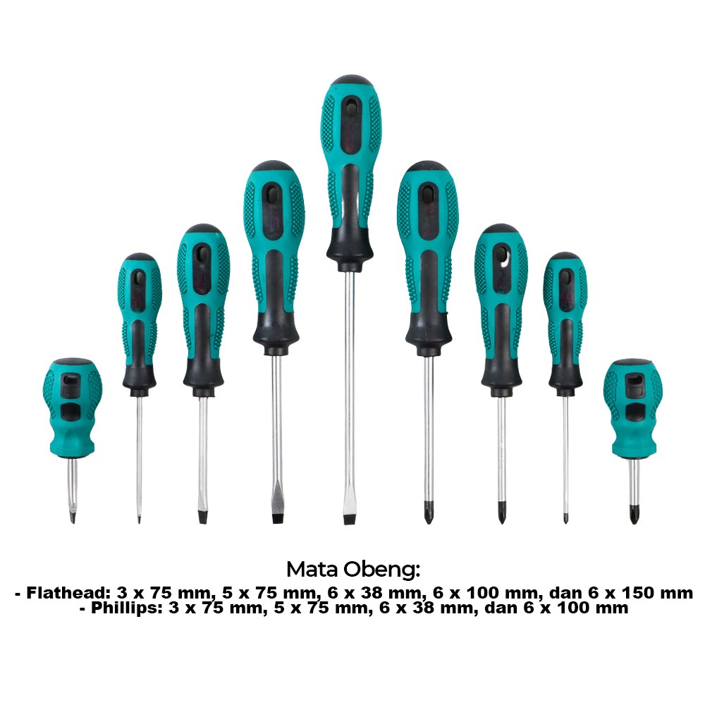 Gambar produk Taffware Obeng Set Reparasi Magnetic Head 9 in 1 - SK803