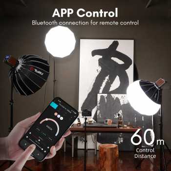 Gambar produk Tolifo Lampu Palm LED Bowens Video Light Bi-Color 2700-6500K 100W - PL-100B