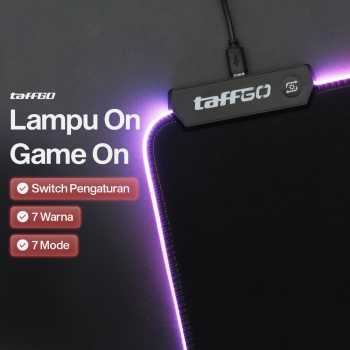 Gambar produk TaffGO Gaming Mouse Pad Glowing RGB LED High Precision 250x300x4mm