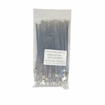 Gambar produk DAYFOR Kabel Ties Stainless Steel 304 Anti Karat Cable Plier 100 PCS 4.6x0.25x150mm - ZDQ2