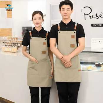 Gambar produk One Two Cups Celemek Masak Apron Anti Air dengan Kantong - SP01