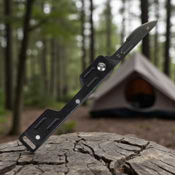 RDK Pisau Lipat Stainless Steel Utility Knife Multifunctional Keychain - L-126