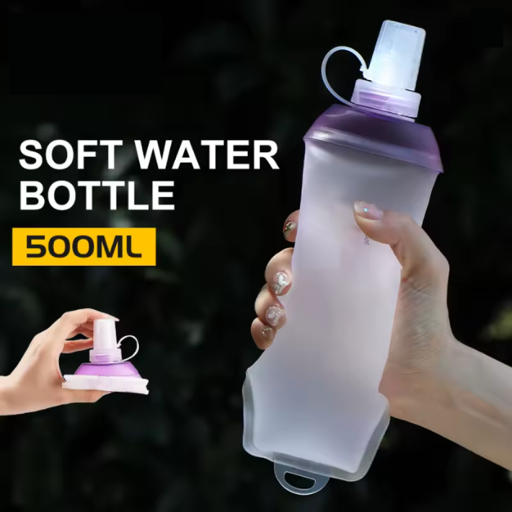 Gambar produk TaffSPORT Botol Minum Soft Flask Foldable Sport Water Bottle TPU 500ml - TF500