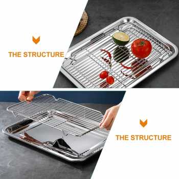 Gambar produk TaffHOME Nampan Stainless Steel Oil Filter Tray Barbecue S - T-22