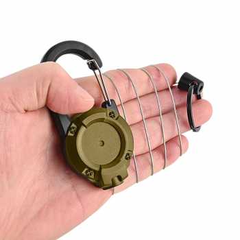 Gambar produk FXM Karabiner Gantungan Kunci Wire Puller Keychain ID Holder - FX-11