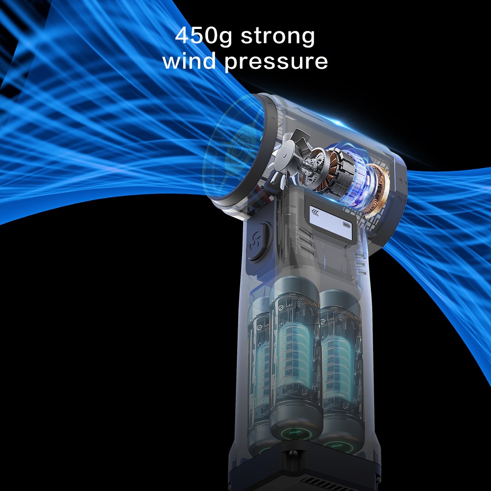 Gambar produk Isfriday Air Duster Blower Mini Turbo Jet Fan 90000RPM 10000mAh 400W Vacuum Version - G1