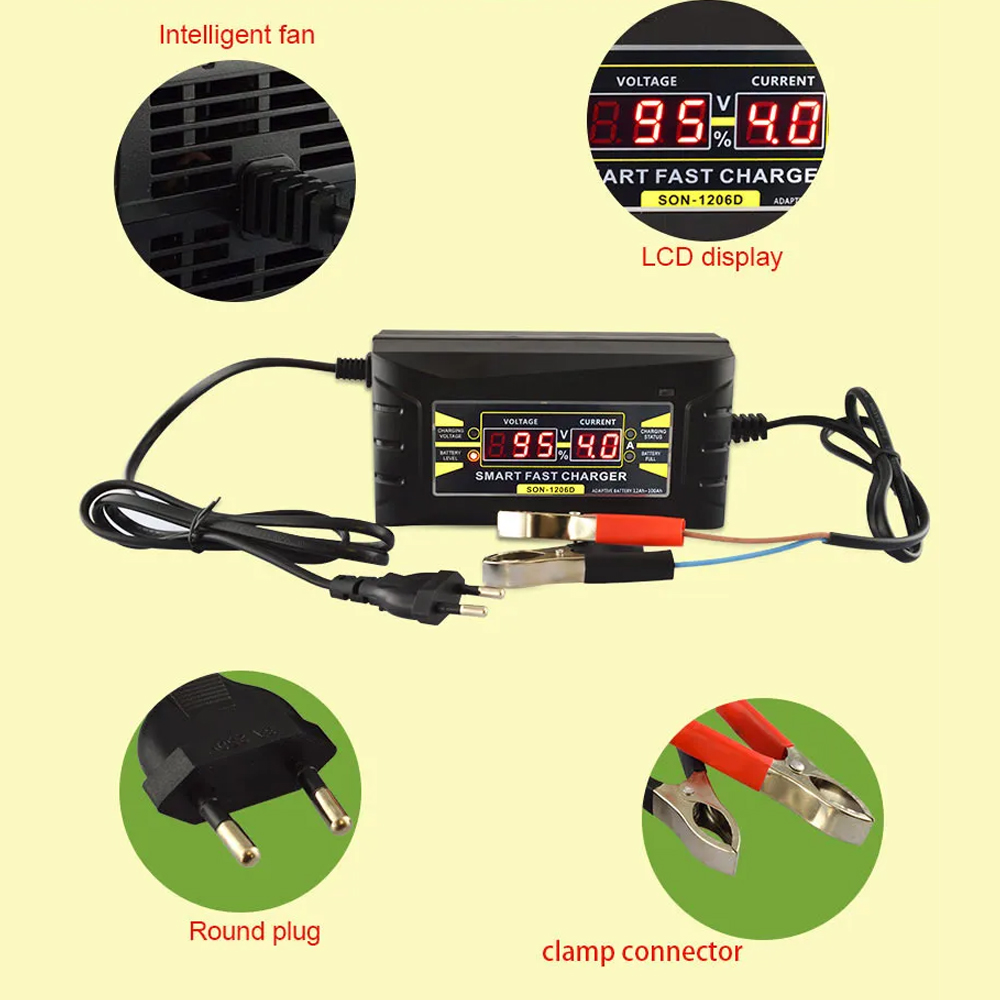Gambar produk SUNCHONGLIC Charger Aki Mobil Motor Intelligent Battery Charger 12V 6A - 1206D