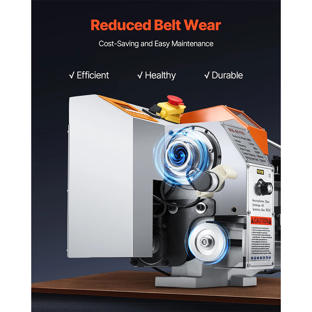 Gambar produk VEVOR Mesin Bubut Mini Lathe Beads Woodworking 2500RPM 1000mm 1250W - MX-S450