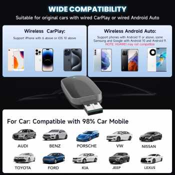 Gambar produk SPEDAL Wireless CarPlay Adapter USB Dongle Android Auto Bluetooth - OT110