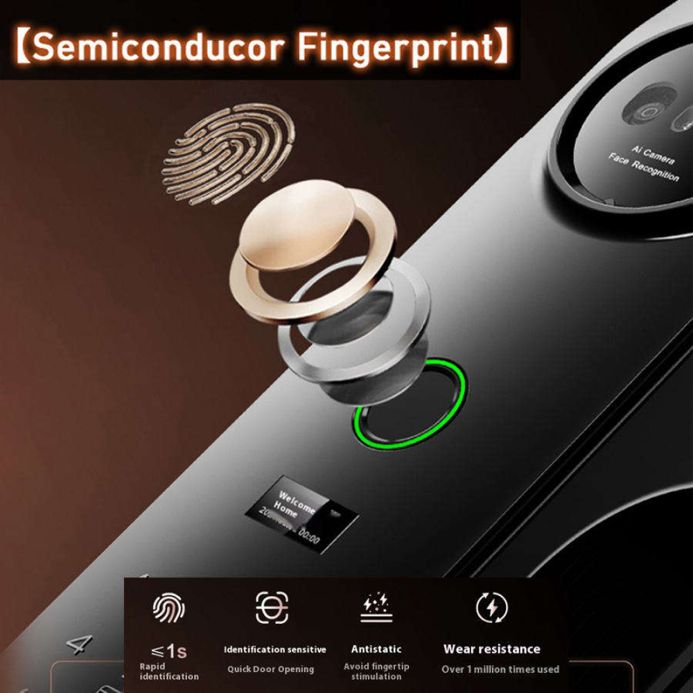 Gambar produk Joneytech Smart Door Lock Fingerprint Face Recognition Password TUYA - CS8/SX01