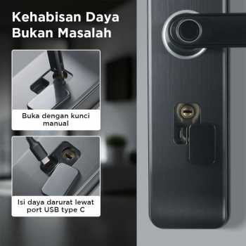Gambar produk YONGLISHUN Smart Door Lock Fingerprint Password Card Cryptography - MJ3