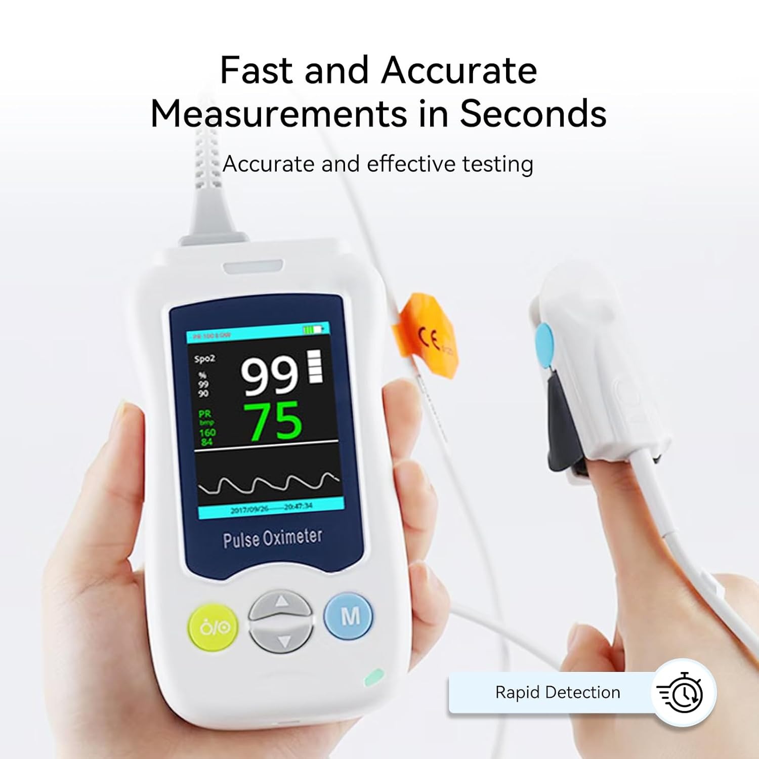 Gambar produk Yonker Fingertip Pulse Oximeter Alat Ukur Saturasi Oksigen Temperatur - YK-820B