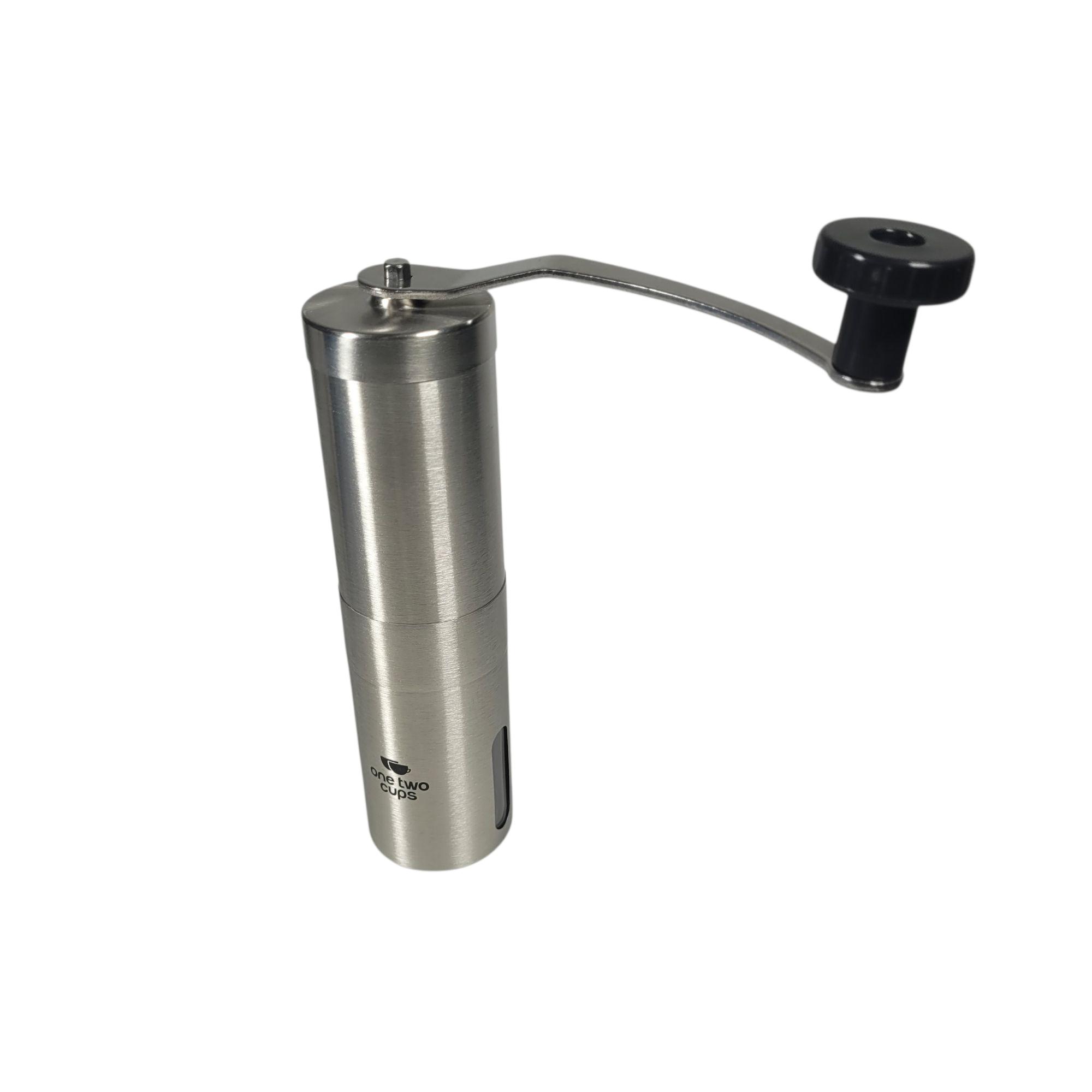 One Two Cups Penggiling Biji Kopi Manual Coffee Grinder Adjustable - E810 Gambar produk One Two Cups Penggiling Biji Kopi Manual Coffee Grinder Adjustable - E810