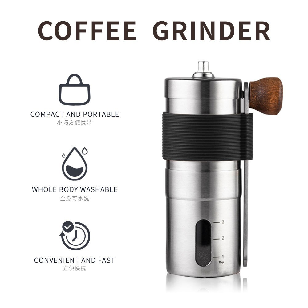 Gambar produk FMA Alat Penggiling Kopi Manual Hand Coffee Grinder Ceramic Burr - FM-CBR