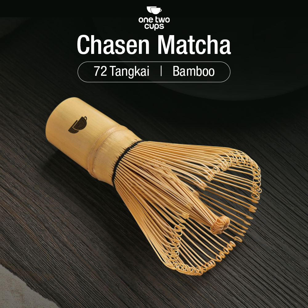 Gambar produk One Two Cups Chasen Bamboo Matcha Whisk Pengaduk Teh Jepang 72 Tangkai - 7276
