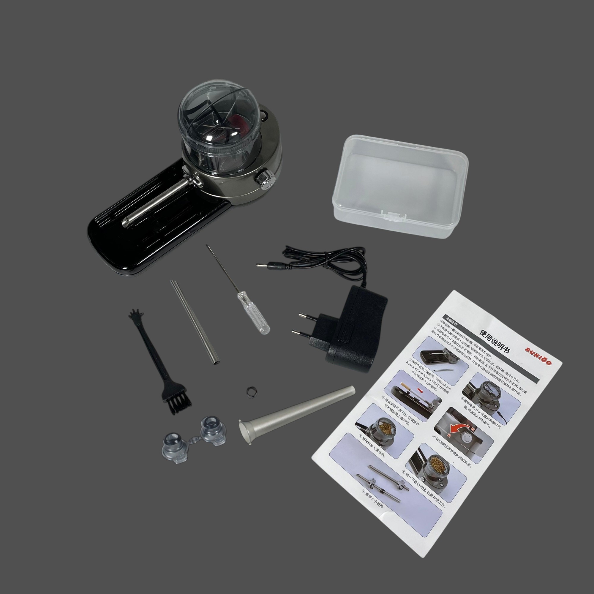Gambar produk RUKIDO Alat Linting Rokok Otomatis Electric Cigarette Roller with Cone - RS985