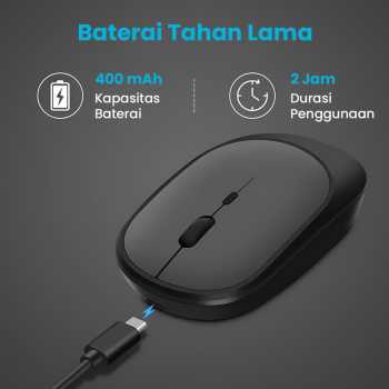 Gambar produk IBEN Mouse Wireless Bluetooth Optical 2.4GHz Silent Click 1600DPI - GTG02