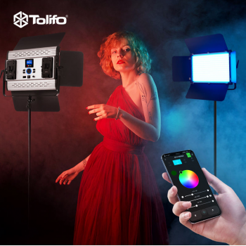 Gambar produk TOLIFO Lampu Kamera Foto Video Adjustable RGB LED Studio Flash 150W - GK-S150RGB