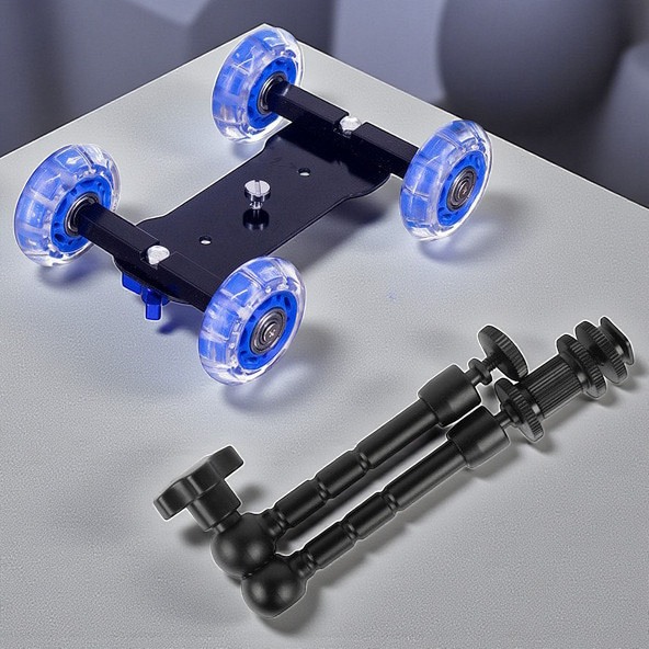 Gambar produk Dolly Slider Kamera DSLR dengan Magic Arm dan Monopod - VX-103