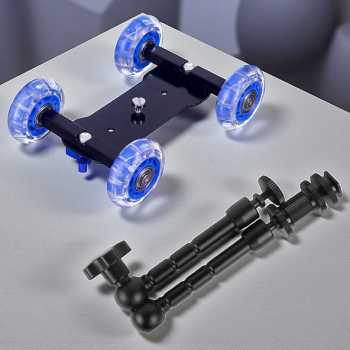 Gambar produk Dolly Slider Kamera DSLR dengan Magic Arm dan Monopod - VX-103