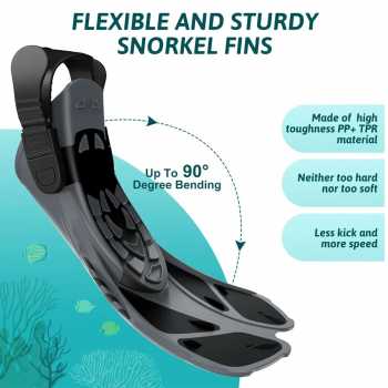 Gambar produk OSGOOD Snorkel Fins Adjustable Swimming Diving Flippers Open Heel L/XL - OS813