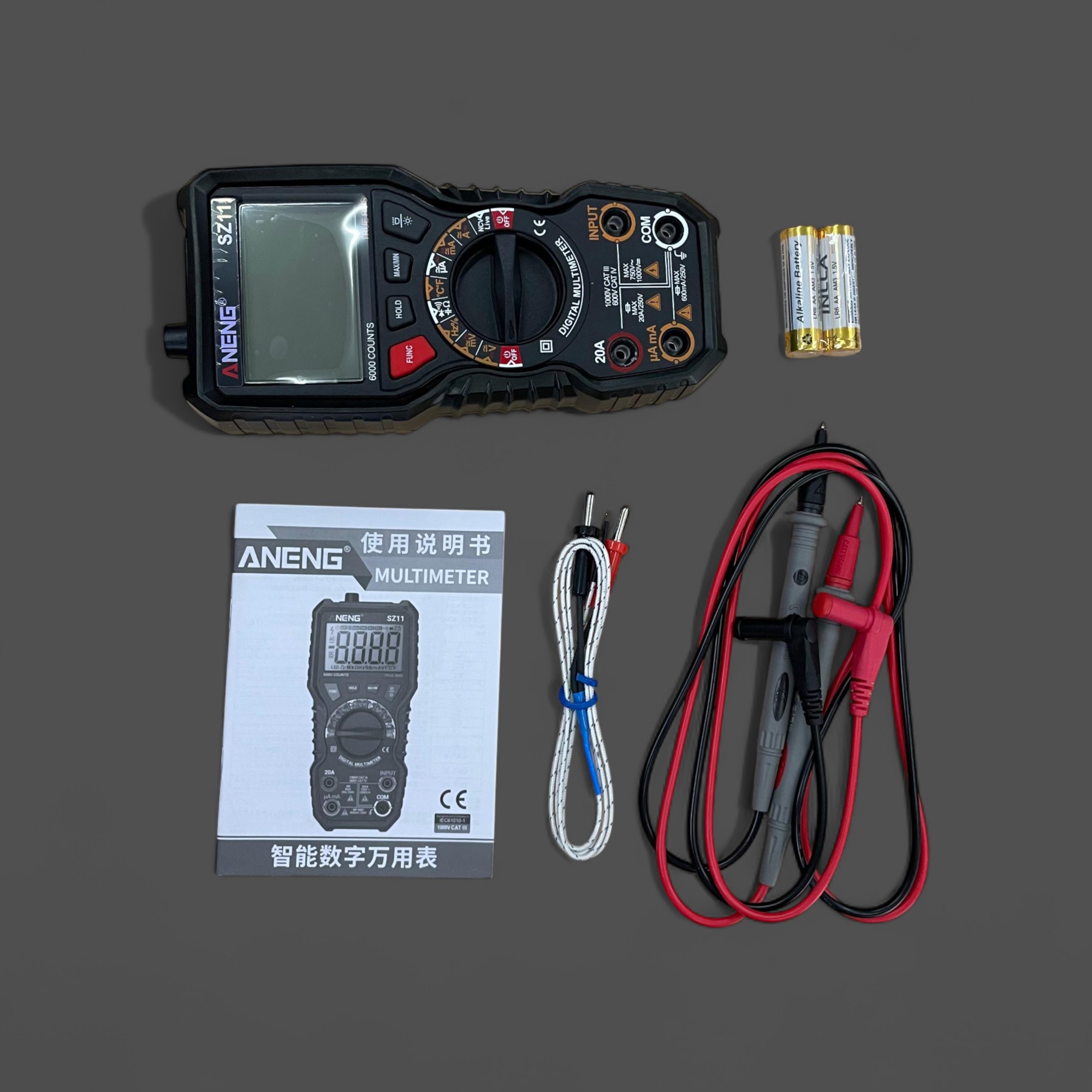 Gambar produk ANENG Digital Multimeter Portable Voltage Tester NCV LCD Magnetic - SZ11