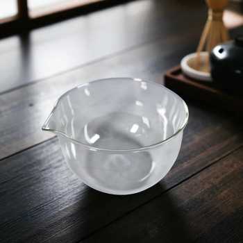 Gambar produk OYCHA Mangkuk Teh Chawan Kaca Transparent Japanese Matcha Bowl Small Round - OY-12