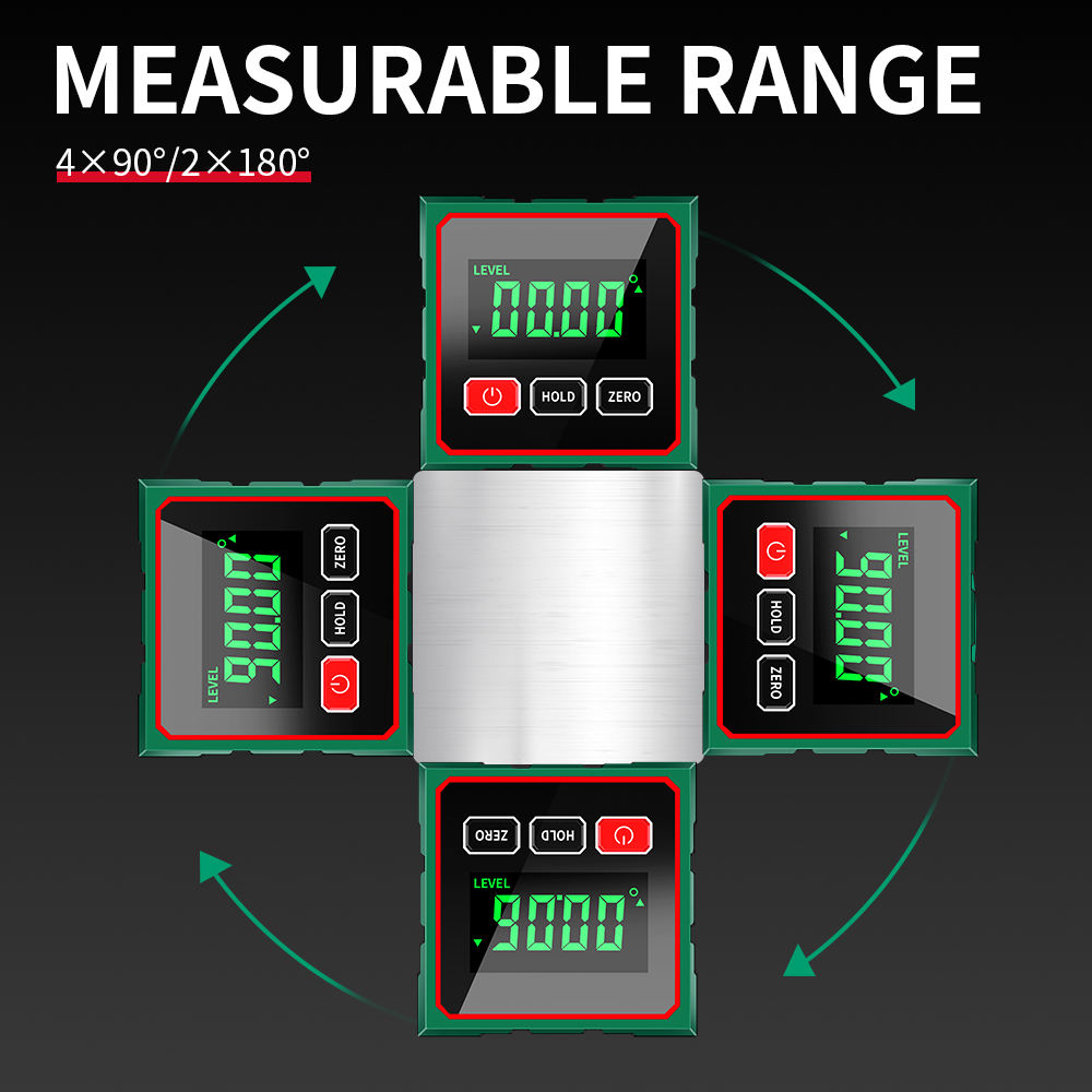 Gambar produk Shunmaii Inclinometer Digital Alat Ukur Kemiringan Magnetik with Laser - JC100