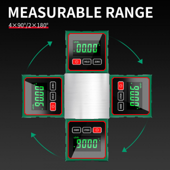 Gambar produk Shunmaii Inclinometer Digital Alat Ukur Kemiringan Magnetik with Laser - JC100