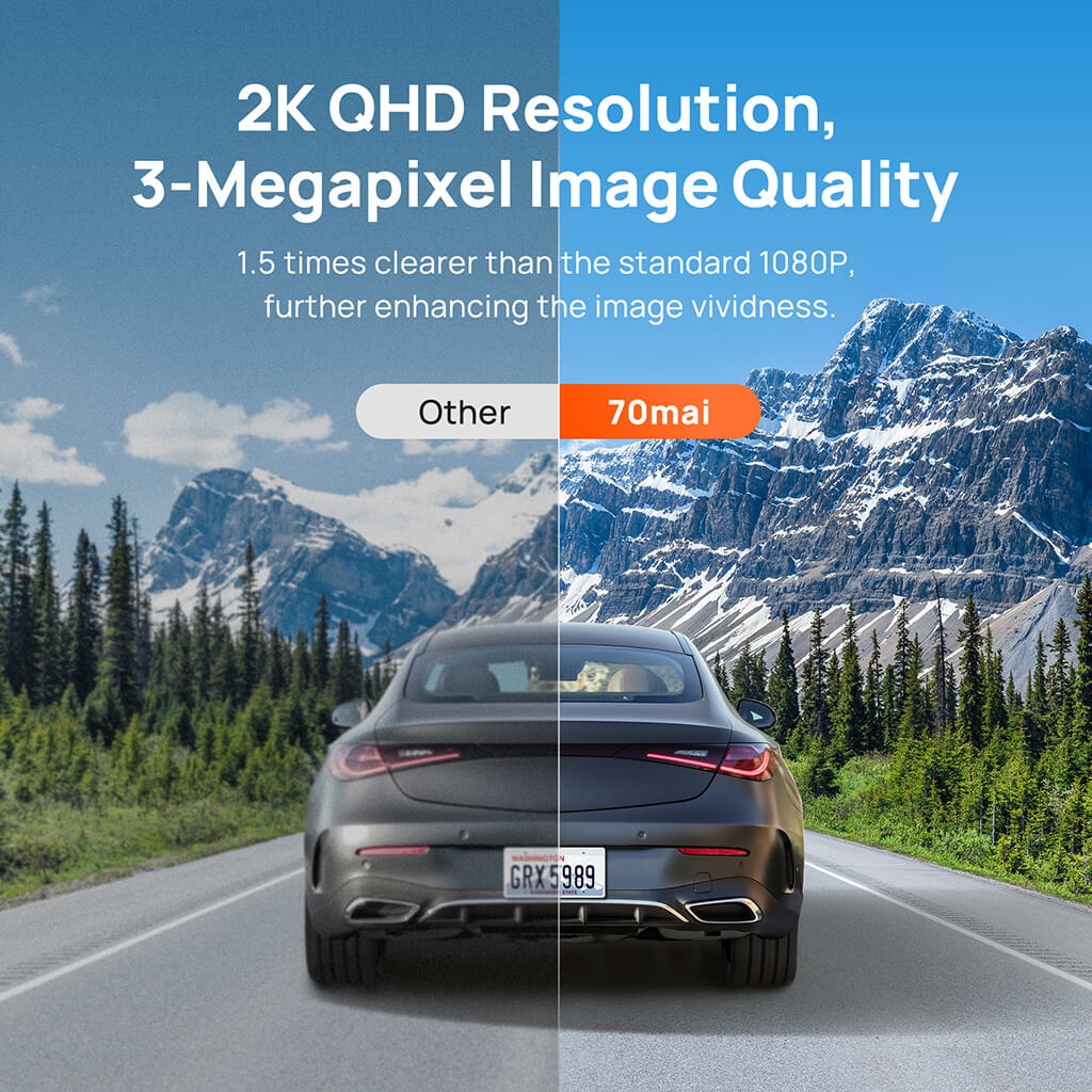 Gambar produk 70mai Kamera Mobil Dash Cam Voice Control LED Indicator 3MP 2K Type C - M310