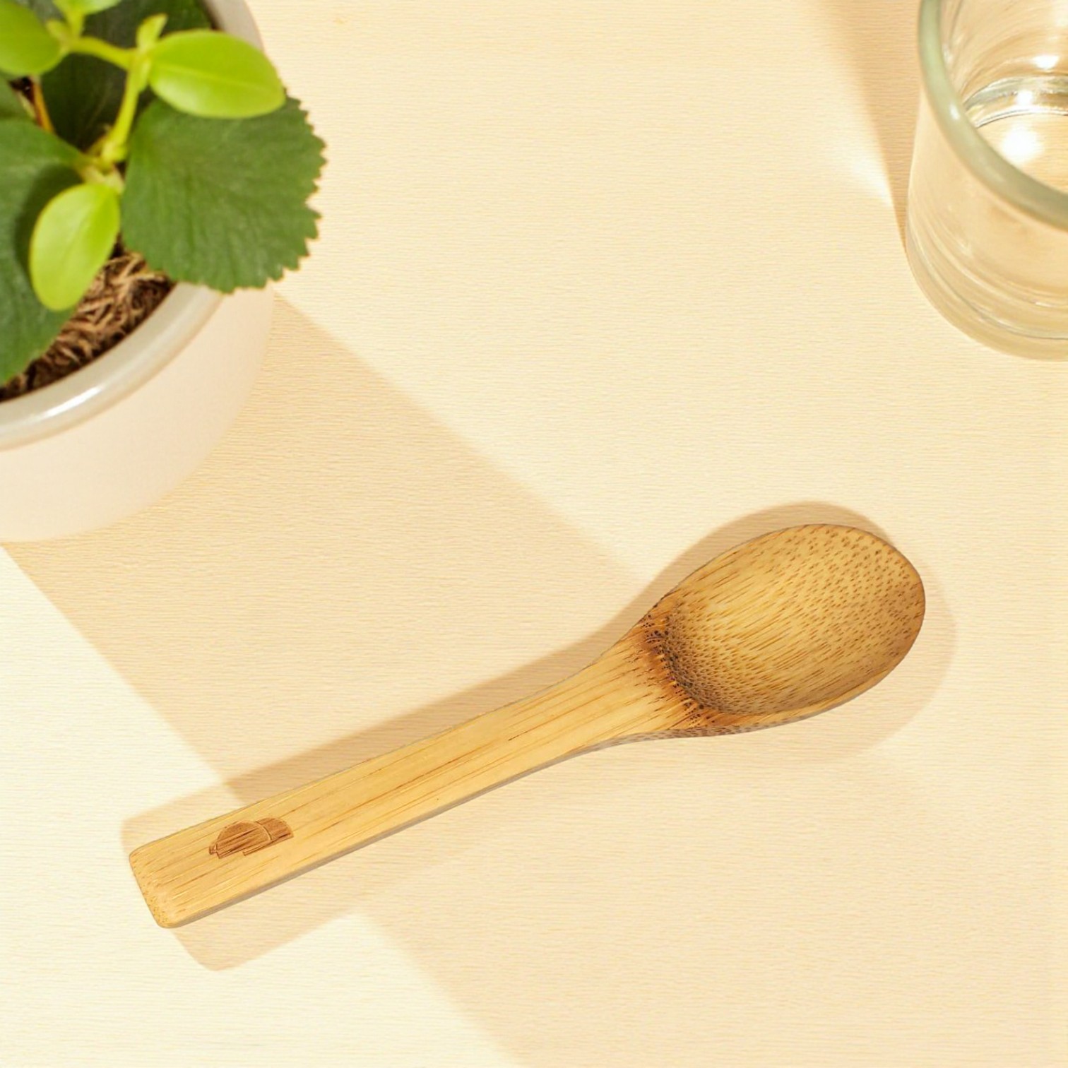 Gambar produk One Two Cups Sendok Teh Jepang Matcha Tool Natural Bamboo Honey Spoon - SS0085