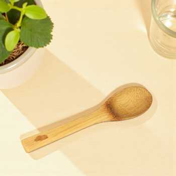 Gambar produk One Two Cups Sendok Teh Jepang Matcha Tool Natural Bamboo Honey Spoon - SS0085