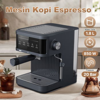 JIAYIN Mesin Kopi Espresso Coffee Maker Frothing 20 Bar 850W 1.8L - MK-868