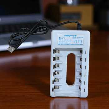 Gambar produk Doublepow Charger Baterai Rechargeable 6 Slot AA AAA with AA AAA 6 PCS - DP-U06