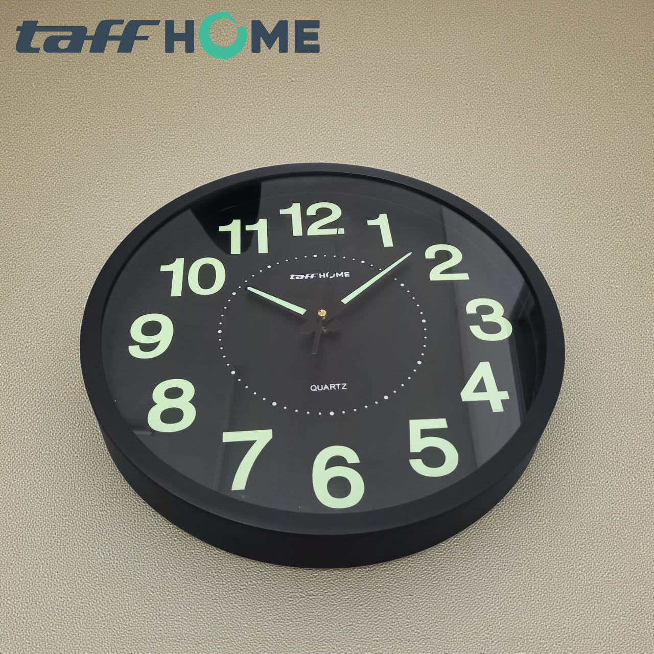 Gambar produk TaffHOME Jam Dinding Bulat Quartz Luminous Glow in The Dark 30cm MDB4